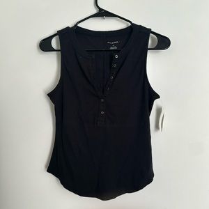 NWT Black Anthropologie Pilcro Henley tank top